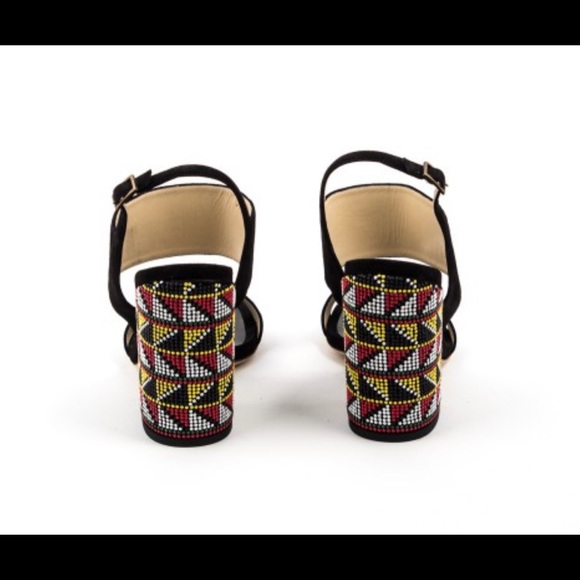 Alberto Gozzi Embellished Block Heel Sandals - Picture 5 of 13